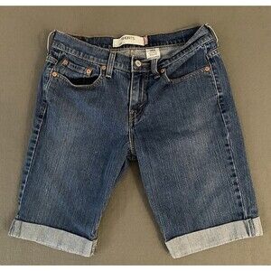 Levis 515 Jean Shorts Womens 28x11 Blue Bermuda Medium Wash Walking Jorts Tag 8